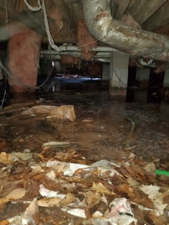Crawl space flood assessment for Commercial Water Damage Restoration in Germantown
