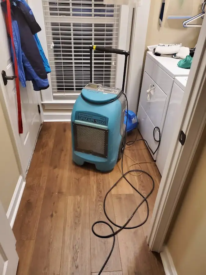 Commercial dehumidifier deployed for Flood Damage Cleanup in Germantown