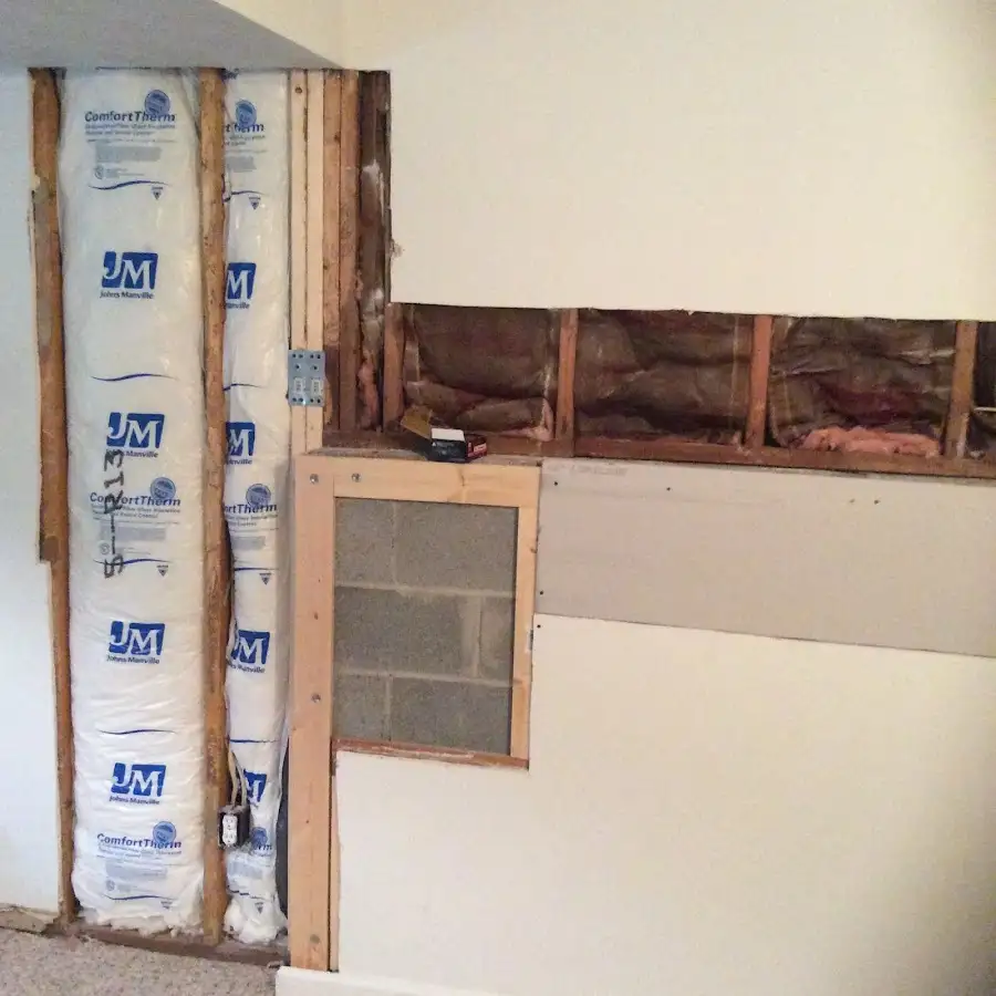 Wall insulation replacement during Contents Cleaning & Restoration in Germantown